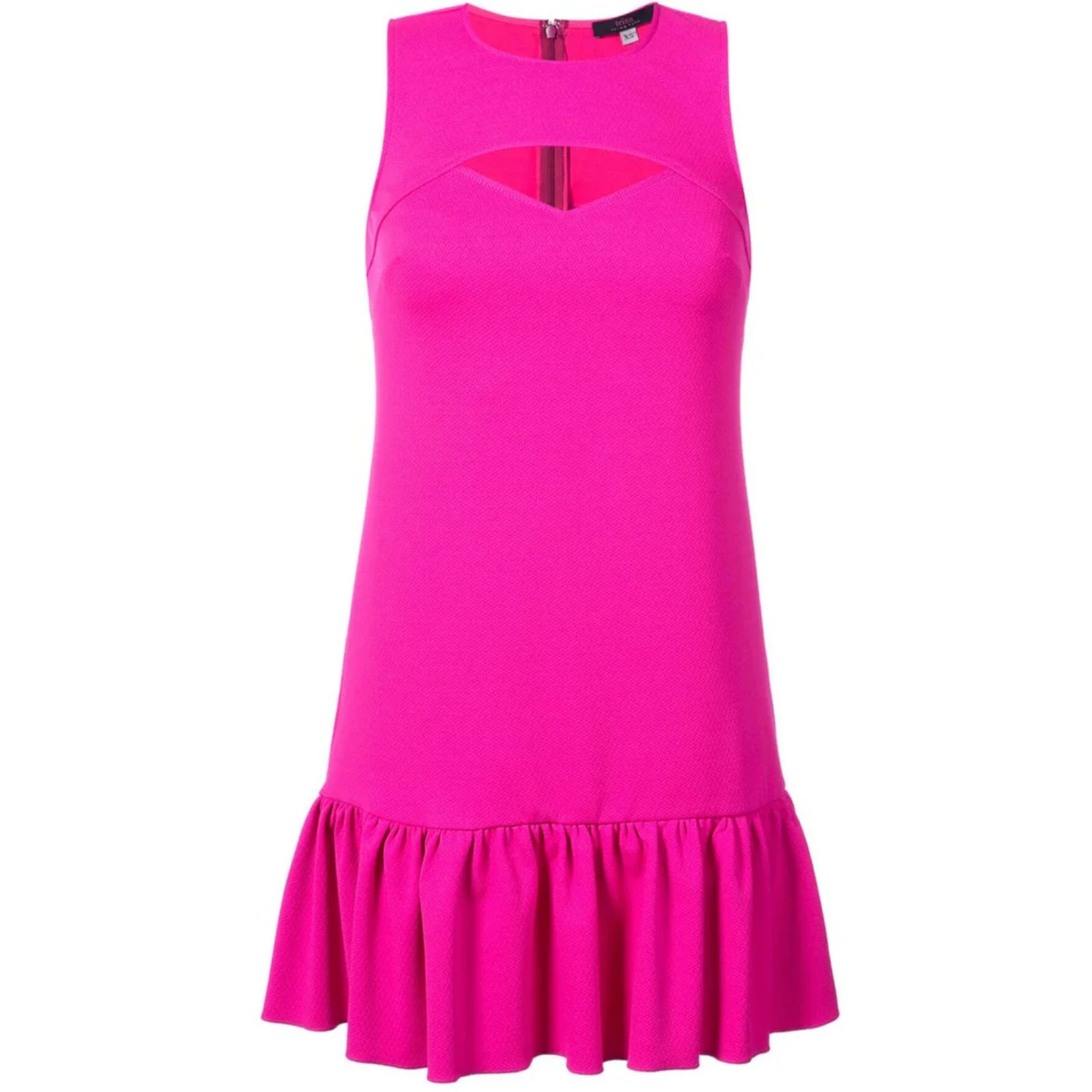 Trina Turk Shea Dress Hot Pink Sleeveless Designer Shift Silhouette Size M